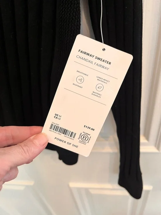 Athleta Fairway Sweater women’s medium black (new) - Picture 5 of 10